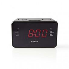 Digitale Wekkerradio | LED-Scherm | 1x 3,5 mm Audio-Input | Tijdprojectie | AM / FM | Snoozefunctie | Slaaptimer | Aantal alarmen: 2 | Zwart