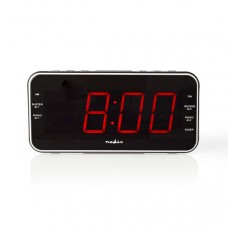 Digitale Wekkerradio | LED-Scherm | 1x 3,5 mm Audio-Input | Tijdprojectie | AM / FM | Snoozefunctie | Slaaptimer | Aantal alarmen: 2 | Zwart