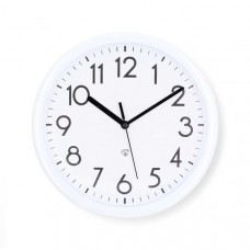 Wandklok | Diameter: 220 mm | Kunststof | Wit