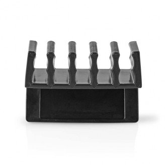 Kabelmanagement | Kabelclip | Click & Go | 2 Stuks | Aantal sleuven: 5 Sleuven | Maximale kabeldikte: 7.1 mm | Polypropylene | Zwart