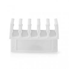 Kabelmanagement | Kabelclip | Click & Go | 2 Stuks | Aantal sleuven: 5 Sleuven | Maximale kabeldikte: 7.1 mm | Polypropylene | Wit