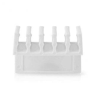 Kabelmanagement | Kabelclip | Click & Go | 2 Stuks | Aantal sleuven: 5 Sleuven | Maximale kabeldikte: 7.1 mm | Polypropylene | Wit