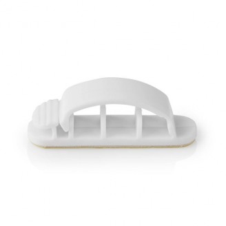 Kabelmanagement | Kabelclip | Vergrendeld | 3 Stuks | Aantal sleuven: 3 Sleuven | Maximale kabeldikte: 7.5 mm | Polypropylene | Wit