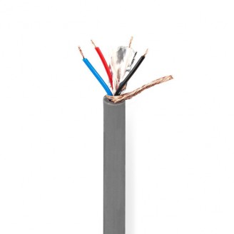 DMX-Kabel | 110 Ohm | 10 x 0.10 mm | 100.0 m | Rond | PVC | Donkergrijs | Rol