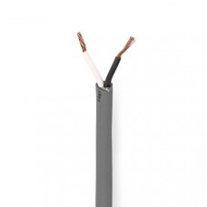 Speaker-Kabel | 2 x 1.50 mmÂ² | Koper | 100.0 m | Rond | PVC | Donkergrijs | Rol