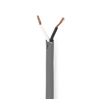 Speaker-Kabel | 2 x 1.50 mmÂ² | Koper | 100.0 m | Rond | PVC | Donkergrijs | Rol