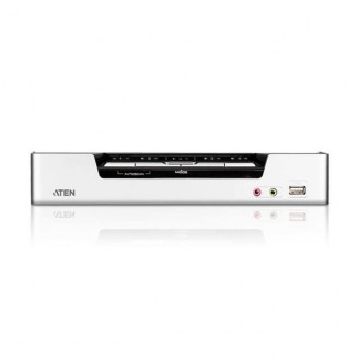 4-poorts USB HDMI/Geluid KVMPT-schakelaar