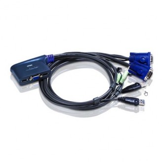 2-poorts USB VGA-/audiokabel KVM-switch (0,9m)