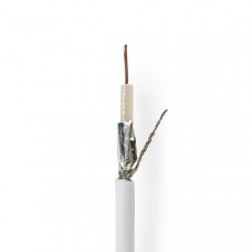 Coaxkabel op Haspel | RG59 | 75 Ohm | Dubbel Afgeschermd | ECA | 25.0 m | Coax | PVC | Wit | Gift Box