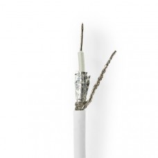 Coaxkabel op Haspel | RG58C/U | 50 Ohm | Dubbel Afgeschermd | ECA | 25.0 m | Coax | PVC | Wit | Gift Box