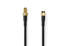 Antennekabel | SMA Male | SMA Female | Verguld | 50 Ohm | Dubbel Afgeschermd | 10.0 m | Rond | PVC | Zwart | Doos