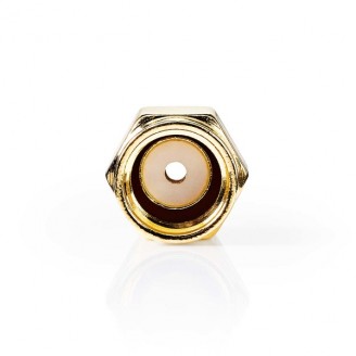 SMA-Connector | Recht | Male | Verguld | 50 Ohm | Krimp | Diameter kabelinvoer: 2.55 mm | Metaal | Goud | 2 Stuks | Doos