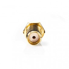 SMA-Connector | Recht | Female | Verguld | 50 Ohm | Krimp | Diameter kabelinvoer: 2.55 mm | Metaal | Goud | 2 Stuks | Doos