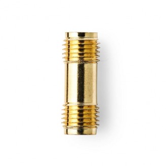 SMA-Adapter | SMA Female | SMA Female | Verguld | 50 Ohm | Recht | Koper | Goud | 2 Stuks | Doos