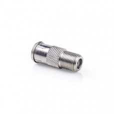 Satelliet- en Antenne-Adapter | F-Male Quick | F-Female | Vernikkeld | 75 Ohm | Recht | Metaal | Zilver | 10 Stuks | Envelop