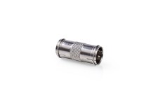 Satelliet- en Antenne-Adapter | F-Male Quick | F-Male Quick | Vernikkeld | 75 Ohm | Recht | Metaal | Zilver | 10 Stuks | Envelop