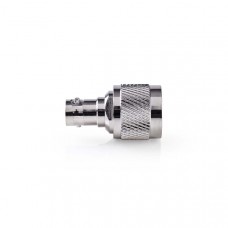 Satelliet- en Antenne-Adapter | N-Male | BNC Female | Vernikkeld | 50 Ohm | Recht | Metaal | Zilver | 10 Stuks | Envelop