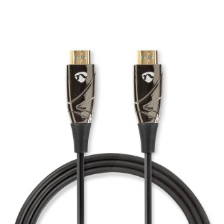 Actieve Optische High Speed HDMI-Kabel met Ethernet | HDMI Connector | HDMI Connector | 4K@60Hz | 18 Gbps | 10.0 m | Rond | PVC | Zwart | Gift Box
