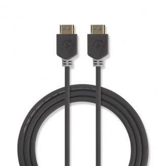High Speed ??HDMI-Kabel met Ethernet | HDMI Connector | HDMI Connector | 4K@60Hz | ARC | 18 Gbps | 10.0 m | Rond | PVC | Antraciet | Doos