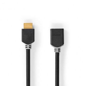 High Speed ??HDMI-Kabel met Ethernet | HDMI Connector | HDMI Output | 4K@60Hz | ARC | 18 Gbps | 3.00 m | Rond | PVC | Antraciet | Doos