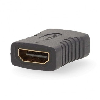 HDMI-Adapter | HDMI Output | HDMI Output | Verguld | Recht | PVC | Antraciet | 1 Stuks | Doos