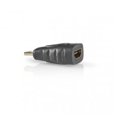 HDMI-Adapter | HDMI Micro-Connector | HDMI Output | Verguld | Recht | ABS | Antraciet | 1 Stuks | Window Box