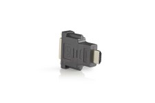 HDMI-Adapter | HDMI Connector | DVI-D 24+1-Pins Female | Verguld | Recht | ABS | Antraciet | 1 Stuks | Doos