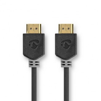 Ultra High Speed ??HDMI-Kabel | HDMI Connector | HDMI Connector | 8K@60Hz | 48 Gbps | 3.00 m | Rond | 6.7 mm | Antraciet | Doos
