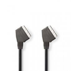 SCART-Kabel | SCART Male | SCART Male | Vernikkeld | 480p | 2.00 m | Rond | PVC | Zwart | Doos