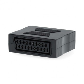 SCART-Adapter | SCART Female | SCART Female | Vernikkeld | Recht | ABS | Zwart | 1 Stuks | Doos