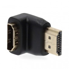 HDMIT-Adapter | HDMIT Connector | HDMIT Output | Verguld | 90Â° Gehoekt | ABS | Zwart | 1 Stuks | Doos