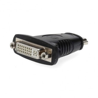 HDMI-Adapter | HDMI Connector | DVI-D 24+1-Pins Female | Verguld | Recht | ABS | Zwart | 1 Stuks | Doos