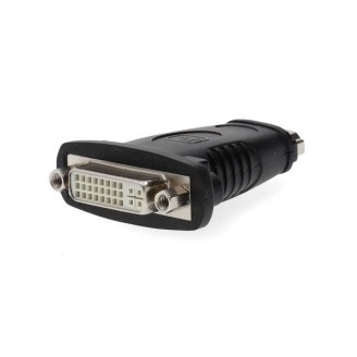 HDMI-Adapter | HDMI Input | DVI-D 24+1-Pins Female | Vernikkeld | Recht | ABS | Zwart | 1 Stuks | Doos