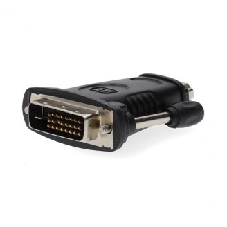 HDMIT-Adapter | DVI-D 24+1-Pins Male | HDMIT Output | Vernikkeld | Recht | ABS | Zwart | 1 Stuks | Doos