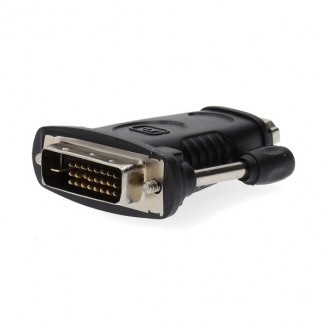 HDMI-Adapter | DVI-D 24+1-Pins Male | HDMI Output | Vernikkeld | Recht | ABS | Zwart | 1 Stuks | Doos