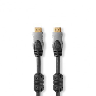 High Speed ??HDMIT-Kabel met Ethernet | HDMIT Connector | HDMIT Connector | 4K@60Hz | 18 Gbps | 0.80 m | Rond | PVC | Antraciet | Doos