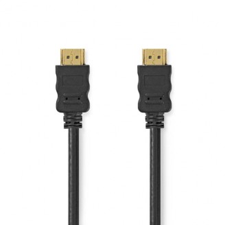 High Speed ??HDMI-Kabel met Ethernet | HDMI Connector | HDMI Connector | 4K@30Hz | ARC | 10.2 Gbps | 1.00 m | Rond | PVC | Zwart | Label
