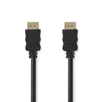 High Speed ??HDMI-Kabel met Ethernet | HDMI Connector | HDMI Connector | 4K@30Hz | ARC | 10.2 Gbps | 25.0 m | Rond | PVC | Zwart | Label