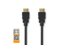 Premium High Speed ??HDMI-Kabel met Ethernet | HDMI Connector | HDMI Connector | 4K@60Hz | 18 Gbps | 2.00 m | Rond | PVC | Zwart | Envelop