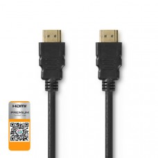 Premium High Speed ??HDMIT-Kabel met Ethernet | HDMIT Connector | HDMIT Connector | 4K@60Hz | 18 Gbps | 2.00 m | Rond | PVC | Zwart | Polybag