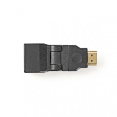 HDMI-Adapter | HDMI Connector | HDMI Output | Verguld | Zwenken | ABS | Zwart | 1 Stuks | Envelop