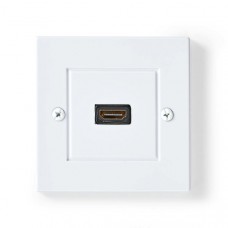 HDMI Wandcontactdoos | 1x HDMI Female | 4K@60Hz | HDMI Output | Zwart | 18 Gbps | Verguld | Doos