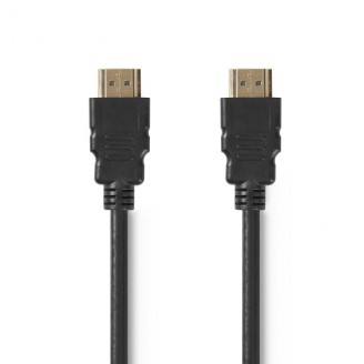 Ultra High Speed ??HDMIT-Kabel | HDMIT Connector | HDMIT Connector | 8K@60Hz | 48 Gbps | 2.00 m | Rond | 6.5 mm | Zwart | Polybag