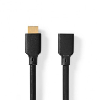Ultra High Speed ??HDMI-Kabel | HDMI Connector | HDMI Output | 8K@60Hz | 48 Gbps | 2.00 m | Rond | 7.9 mm | Zwart | Envelop