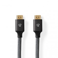 High Speed ??HDMI-Kabel met Ethernet | HDMI Connector | HDMI Connector | 4K@60Hz | ARC | 18 Gbps | 10.0 m | Rond | Katoen | Gun Metal Grijs | Cover Box