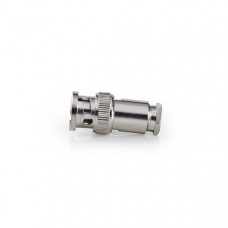 BNC-Kabelbeschermer | Recht | Male | Vernikkeld | 50 Ohm | Twist-On | Diameter kabelinvoer: 5.0 mm | Staal | Zilver | 25 Stuks | Polybag