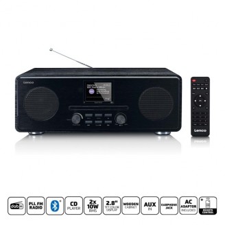 DAB+ FM-radio met CD MP3-speler Bluetooth Zwart