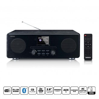 DAB+ FM-radio met CD MP3-speler Bluetooth Zwart