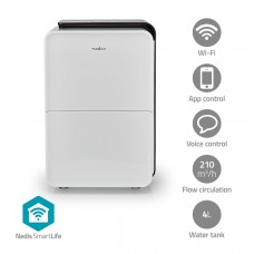 SmartLife Luchtontvochtiger | Wi-Fi | 30 l/Dag | Ontvochtiging / Continu / Was drogen / Ventilatie | AndroidT / IOS | Regelbare hygrostaat | 210 mÂ³/h