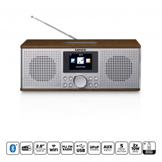 Slimme internetradio, met DAB+ / FM en Bluetooth Wood